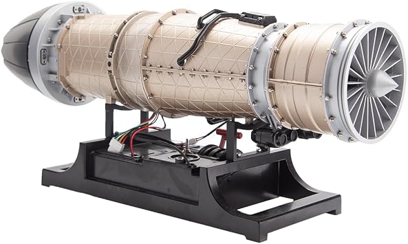 Turbofan Engine Model Kit That Works, 1/10 Scale DIY Metal Mechanical Assembly Electric Twin Rotor Turbofan Engine, Build Your Own Engine for Adults 600+PCS