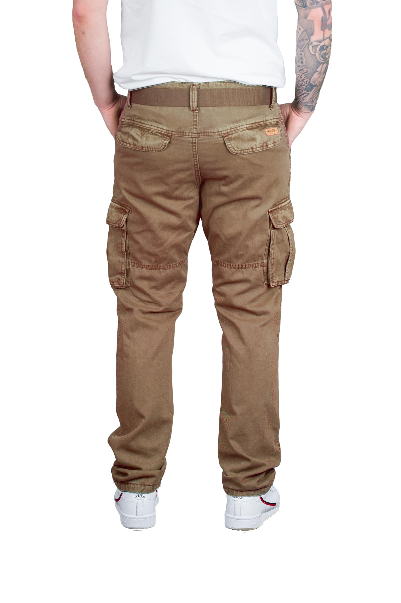 Indicode Rocky Herren Cargohose mit Gürtel Cargo Hose Freizeithose Wanderhose Trekkinghose Outdoorhose