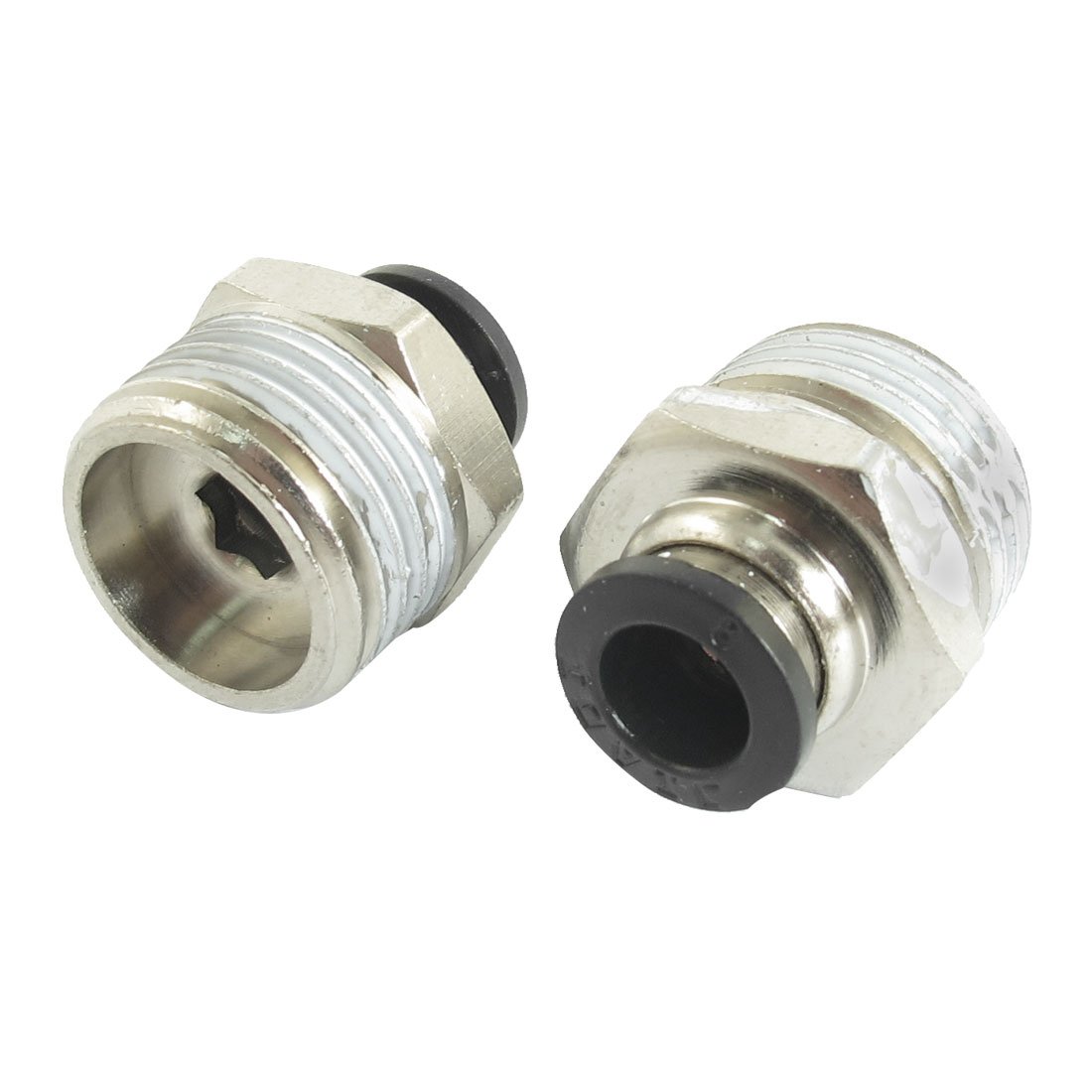 Pneumatic Fittings 8mm Tube to 1/2BSP Male Straight Connector 2 Pcs (B016DA5S5M) Amazon Price History, Amazon Price Tracker