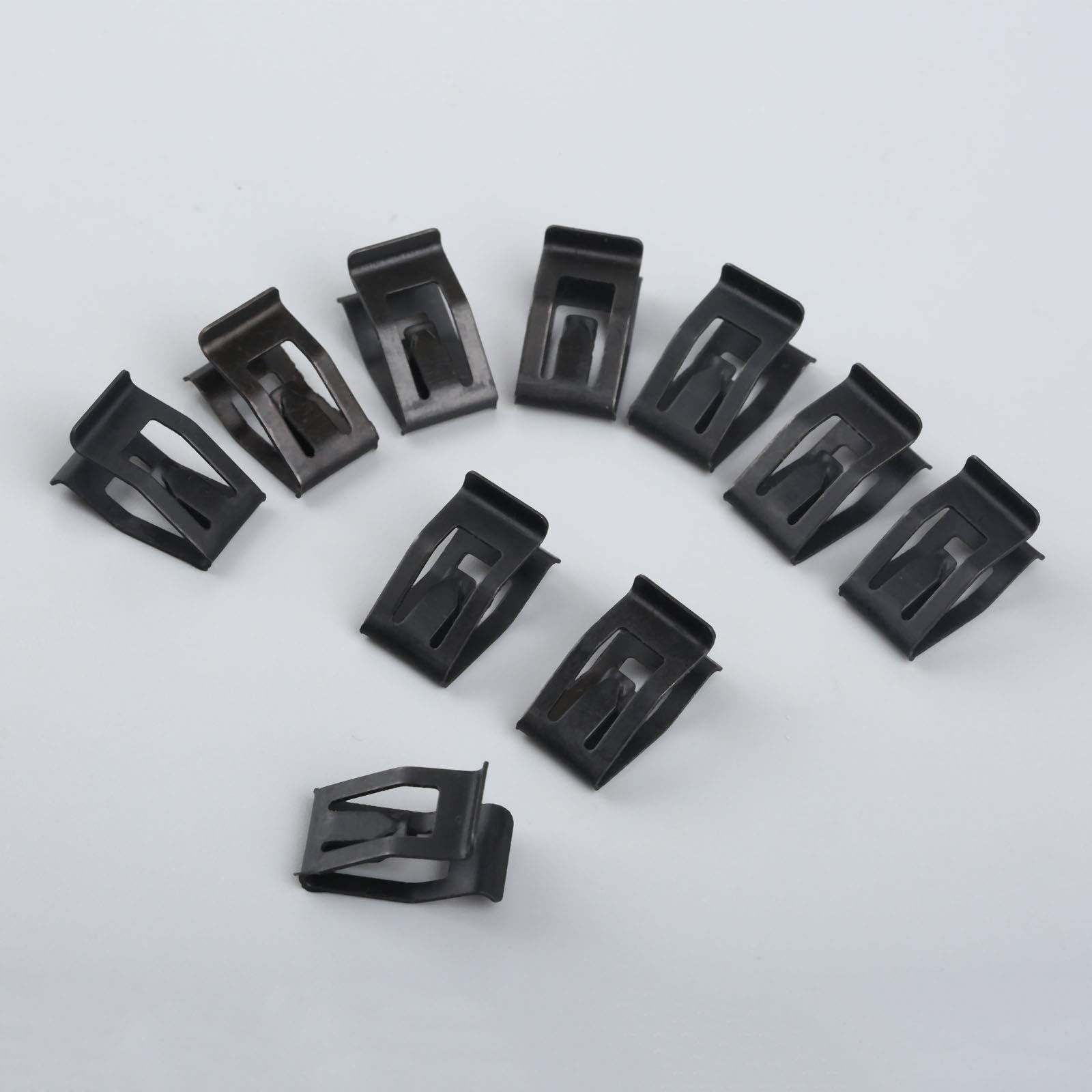 For Car - 10Pcs Car Front Console Dash Dashboard Auto Door Trim Metal Retainer Black Rivets Fastener Clips Fit fords Mazdas AUDIs Тоуotas