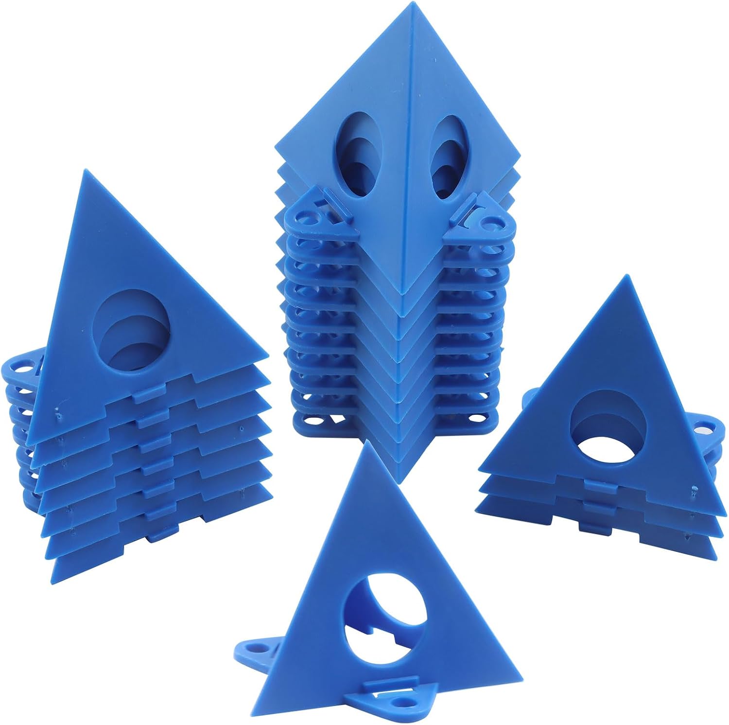 50pcs Painters Painting Pyramid Stands, Mini Cones for Cabinet Doors Risers & Painting, Canvas Support & Pouring, Art DIY Projects Household Essentials（Red）