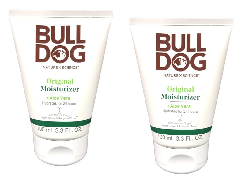 Hidratante facial Bulldog Skincare for Men Original com aloe vera, 100 mL, pacote com 2