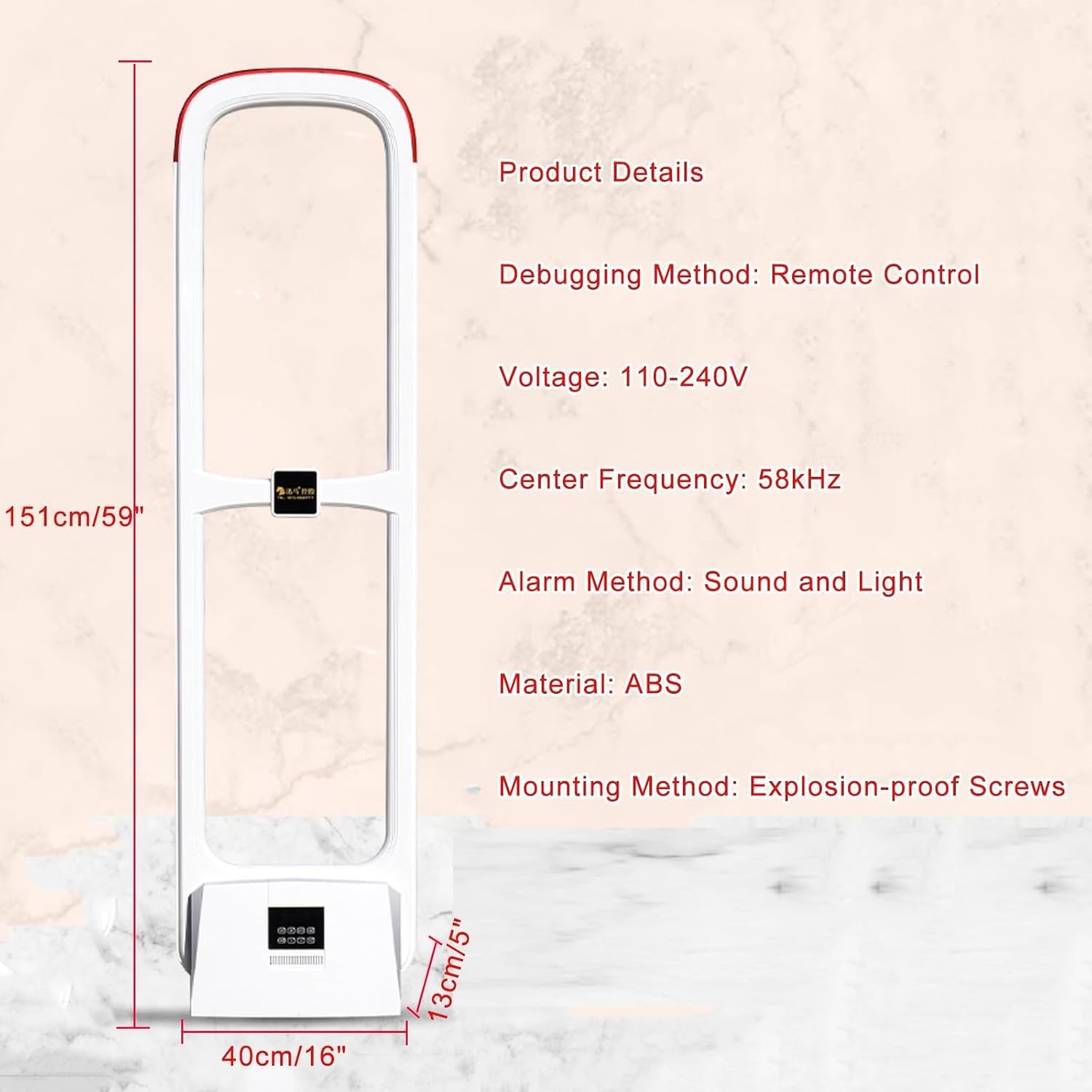 Sistema de alarma de seguridad con alerta de sonido y luz, doble voltaje para prevención de robos
