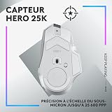 Logitech G G502 X PLUS LIGHTSPEED Souris Gaming RVB Sans Fil - Souris optique boutons hybrides LIGHTFORCE, LIGHTSYNC RVB, Capteur gaming HERO 25K, Compatible avec PC - macOS/Windows - Blanc - 4