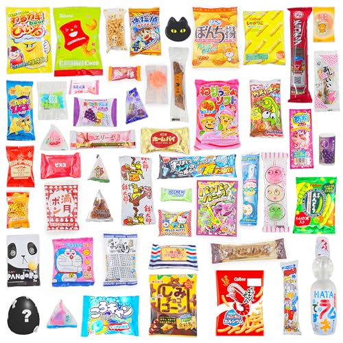 Sakura Box Japanese Candy & Snacks Dagashi Set & Pamphlet 50 Pieces Japanese Food Gift Box - Thumbnail 2
