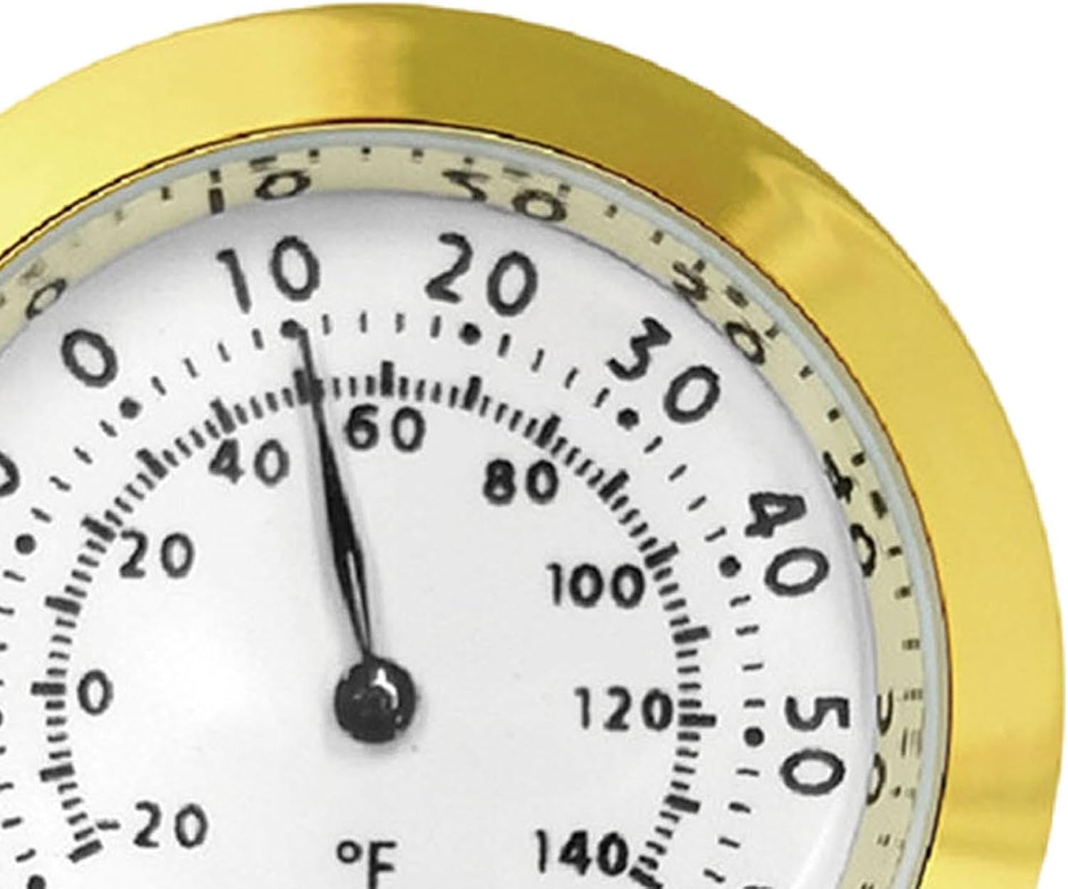 Mechanical Thermometer Round Dial Thermometer for Closet Workshop Greenhouse Gold 37mm|