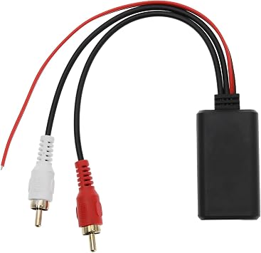 Car Bluetooth 5.0 Audio Adapter 2 RCA Input Wireless Bluetooth AUX Module Adapter Cable for Car Radio Speaker 25.5cm Length