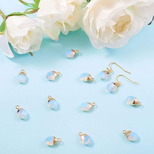 Miniatura 10 de DanLingJewelry Colgantes de chakra reiki de punto curativo natural para collares, aretes, pulseras, joyería, Acero inoxidable