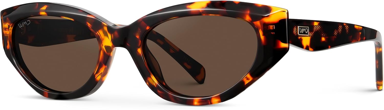 WearMe Pro - Women's Polarized Sunglasses, Narrow Fashion Cat-Eye Acetate Frame, Oval Lenses, Hand-Polished - Image 5