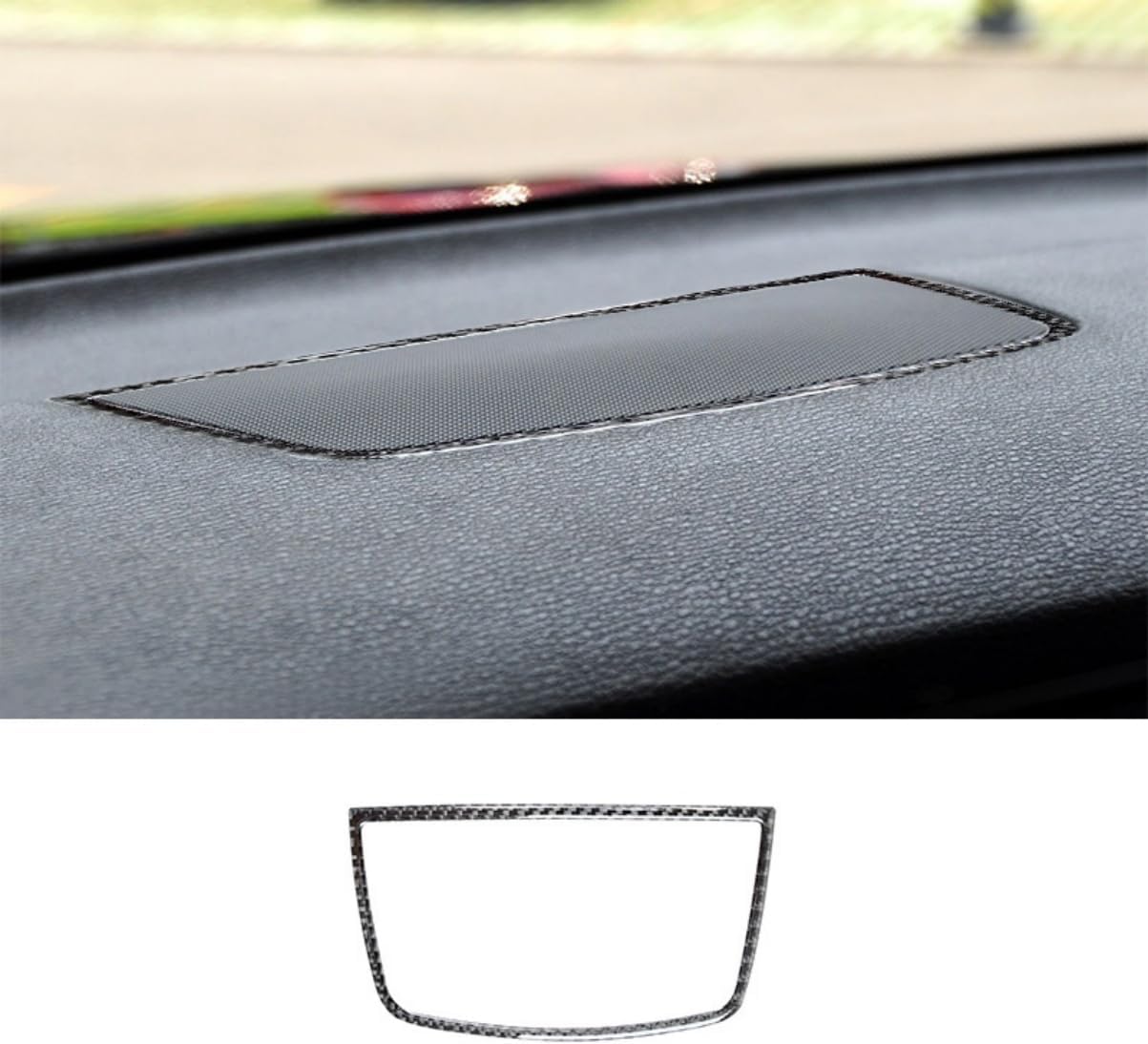 Carbon Fiber Car Interior Accessories Decoration Decal Sticker Trim Compatible with BMW X5 E70 2008-2013 (Classic, Dashboard Center Horn Frame)