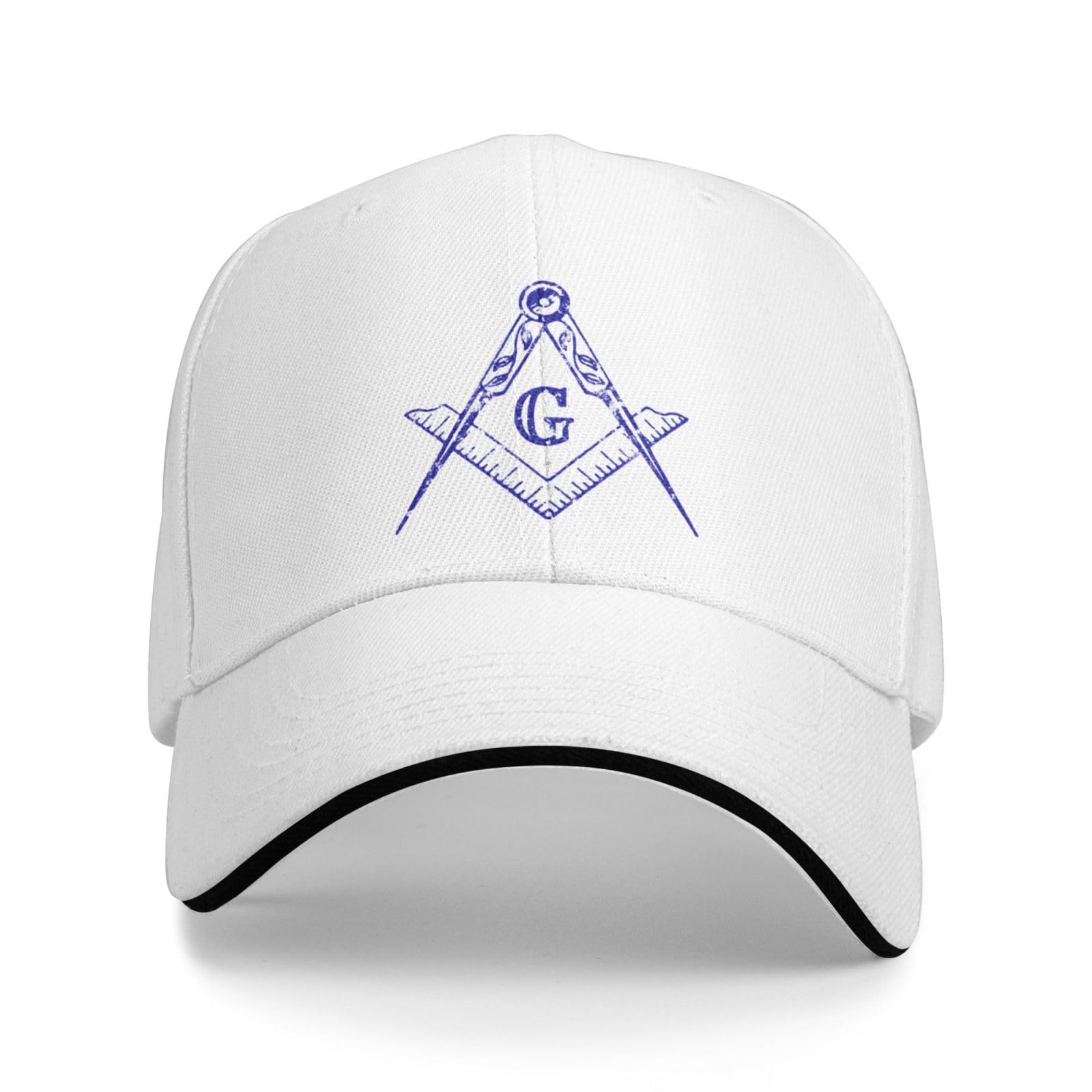 Melbrakin Masonic Mason Blue Lodge Gifts Gray Cowboy Hat Dad Hat Baseball Cap Adjustable Trucker Hats Adjustable