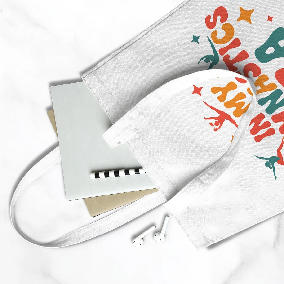 Aesthetic Canvas Tote Bag for Women Reusable Grocery Shoulder Bag for Shopping Work Travel Beach