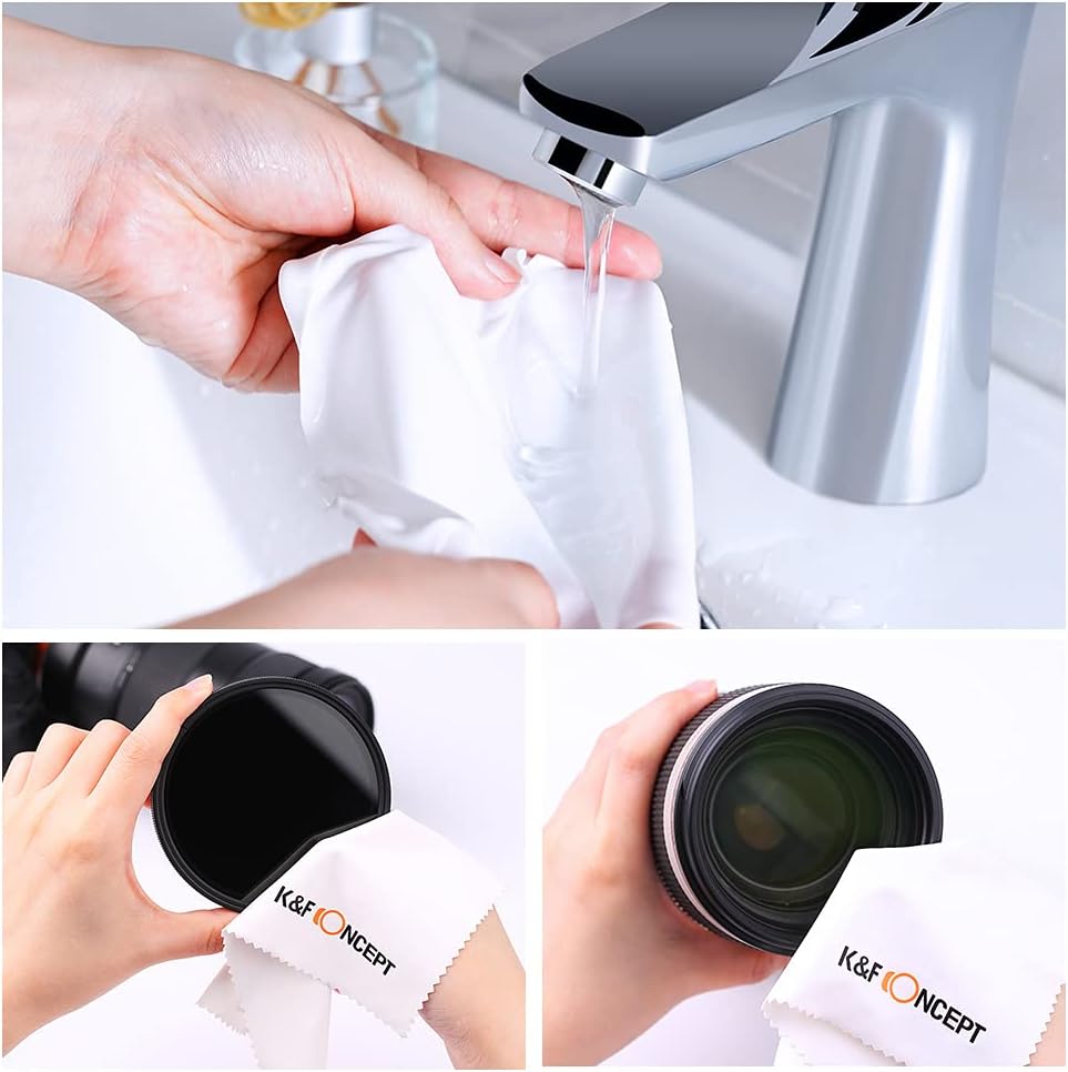 Black Friday - 70% OFF K&F Concept 82mm Variable ND Filter Ultra Slim Fader Variable Neutral Density ND2-ND400 Optical Glass with Lens Cleaning Cloth