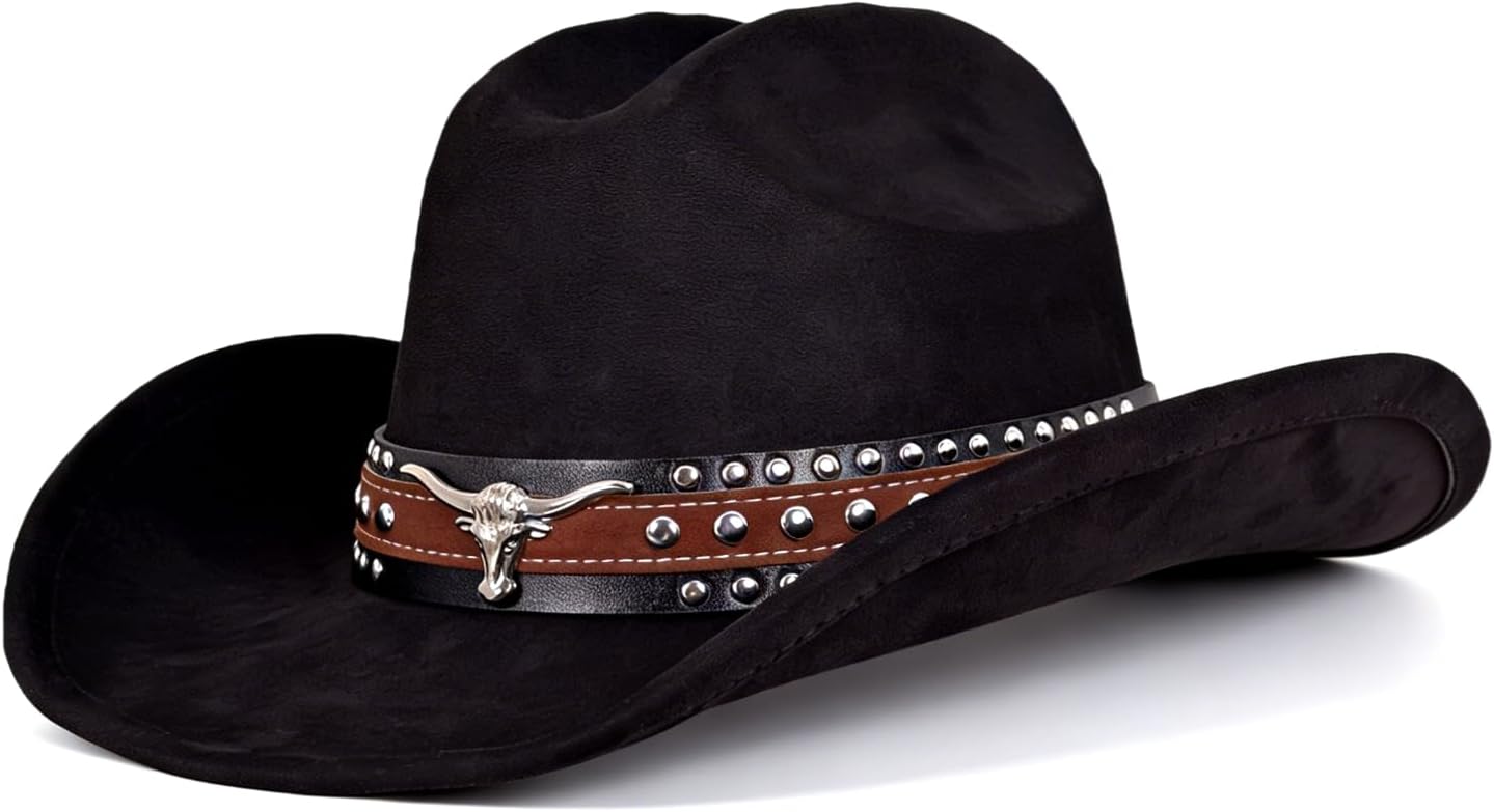 Suede Cowboy/Cowgirl Hat - Adjustable for Men and Women - Shapeable - High-End Material