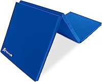 ProsourceFit Tri-Fold Thick Exercise Mat 6x2 Feet with Handles - Gymnastics, MMA, Yoga, Stretching & Core Workouts Mat