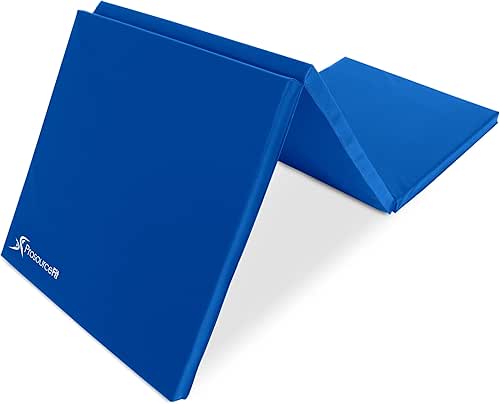 ProSource Tri-Fold Folding Thick Exercise Mat 6’x2’ with Carrying Handles