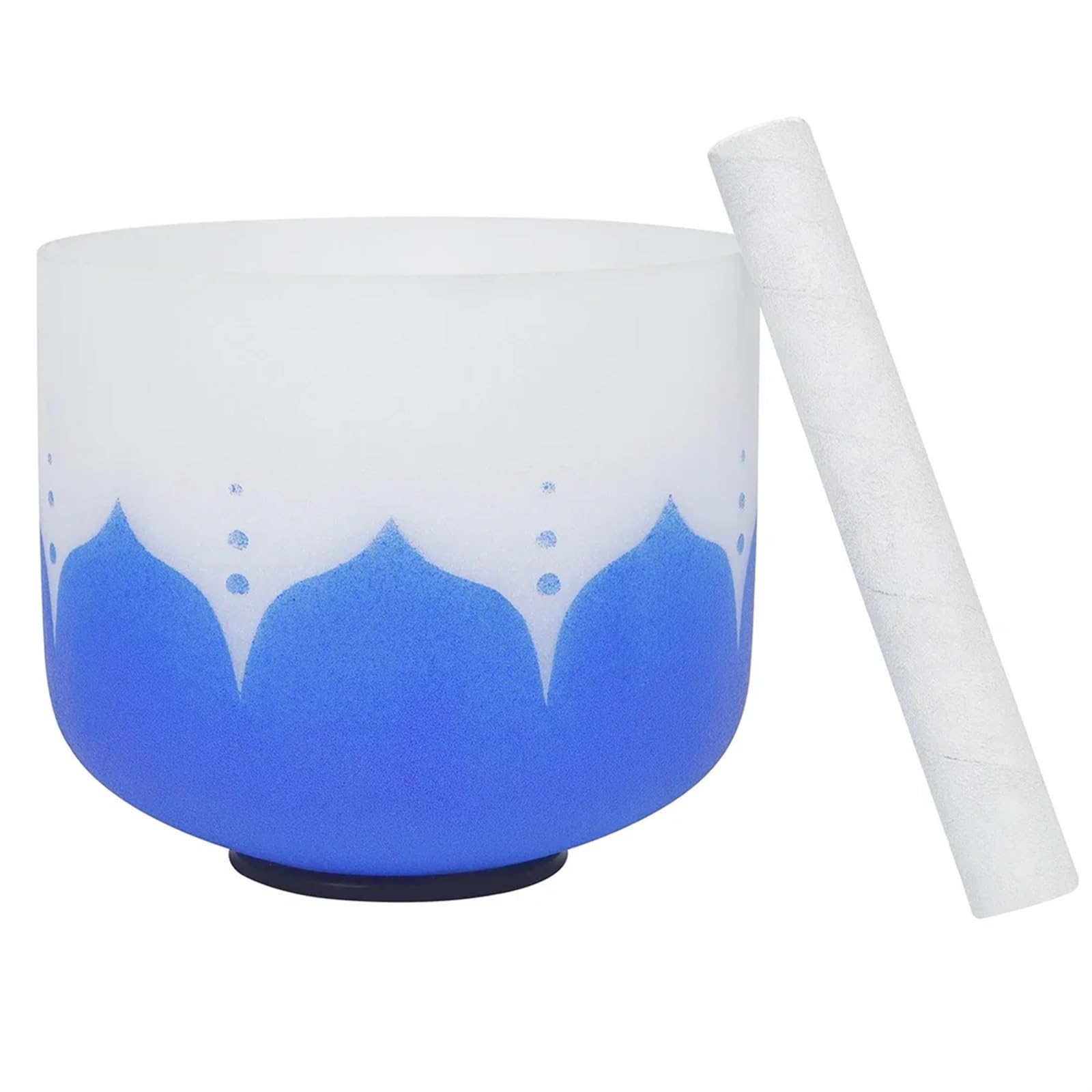 Kristall-Klangschale 6-12 Zoll blaue Klangschale A/B/C/D/E/F Tonart Musikschale Kristallschale mit Stick Percussion Instrument Zubehör(8 Inch A Key)