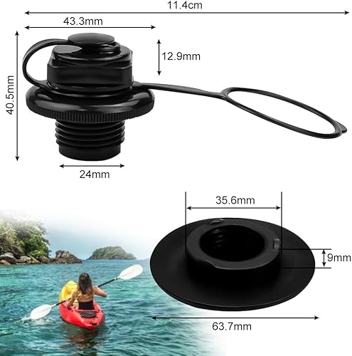 Miniatura 5 de Tapones de aire en espiral inflables para válvula de aire, 2 piezas