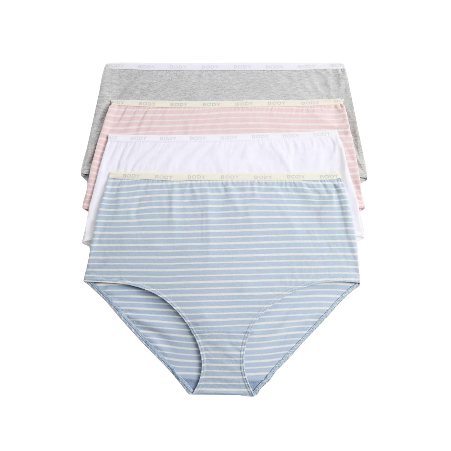 marks & spencer Body Womens Cotton Blend Solid High Rise Full Briefs (Pack of 4)-picture-23