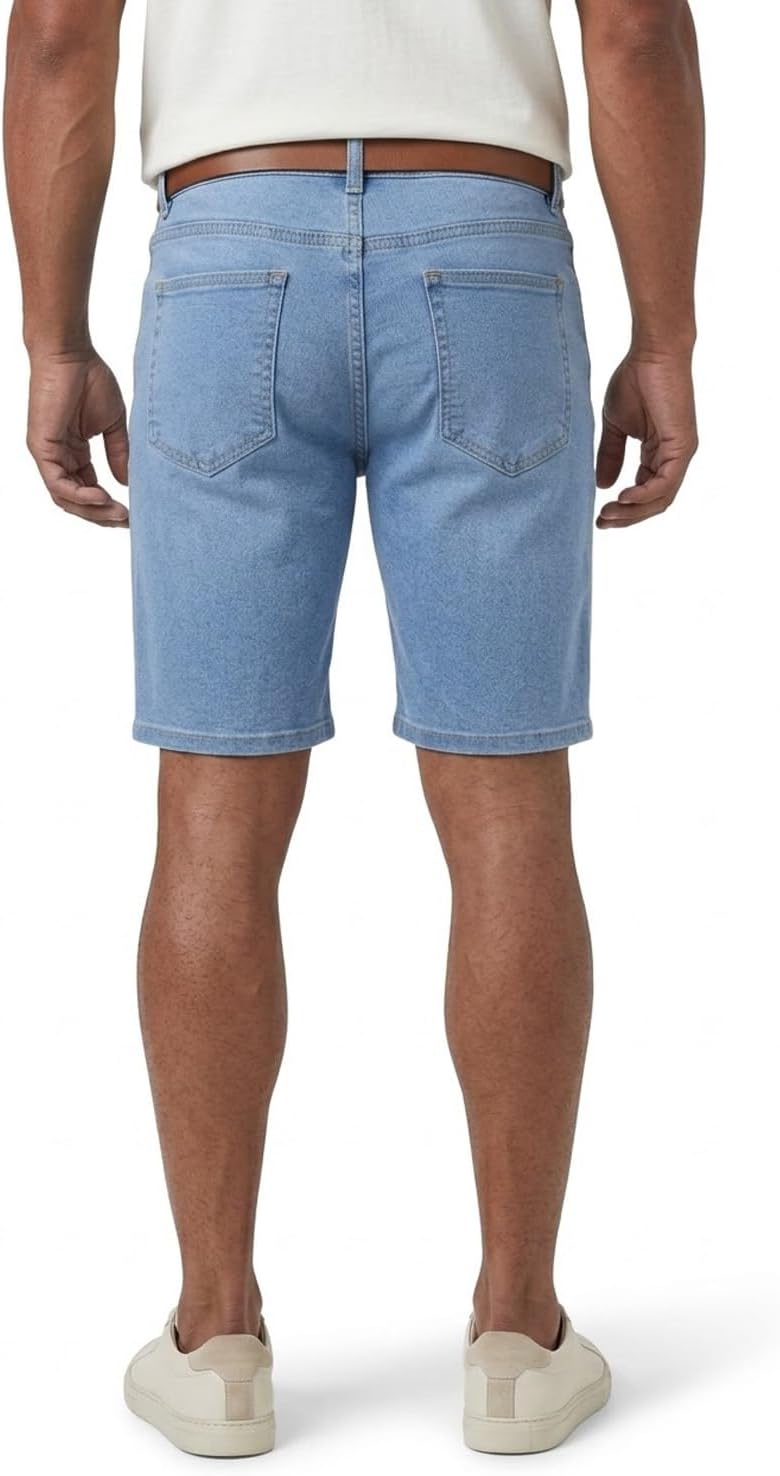 Liloak Mens Jean Shorts Pack, Stretch Mens Denim Shorts, Relaxed Fit Jorts Men for Summer Casual Wear