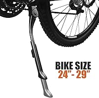 Vista 9 de BV Rear Bike Stand for 24”-29” - Adjustable Bikes Kickstand for Adult Bike with Non-Slip Foot & Spring-Loaded Latch for Stable Any-Angle Stance