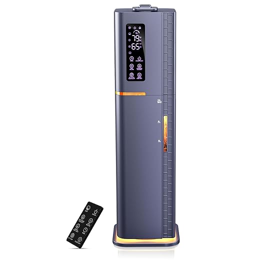 2.64Gal Humidifiers for Bedroom Large Room, Warm and Cool Mist up to 500ft², Ambient Light Top Fill Diffuser, 24H Timer, 3 Mist Modes, 35dB Quiet Humidifier for Home Office Plants