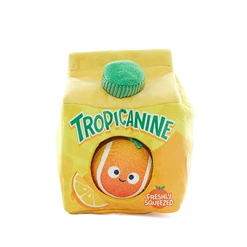 BarkBox Squeaker Ball Toys, Interactive Tennis Balls for Fetch, Training and Exercise, Engaging Plush Toys for Small, Medium, & Large Dogs (Fresh Squeaked OJ