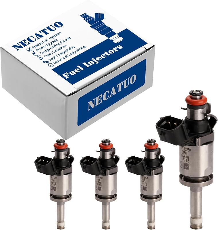 Kit de 4 bicos injetores de combustível FJ1288 NECATUO para Mazda 3, 6, CX-5 e CX-9 2.5L L4