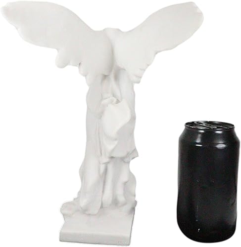 Miniatura 5 de Ebros - Estatua de la victoria de samotracia con alas grandes, 10.5 pulgadas de alto, figura de diosa griega romana Victoria, artefacto de ruina