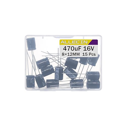 Miniatura 14 de Condensador electrolítico 100uF 63V 0.315x0.472 in 100 UF MFD 63 voltios 0.32x0.47in condensadores de aluminio (paquete de 10)