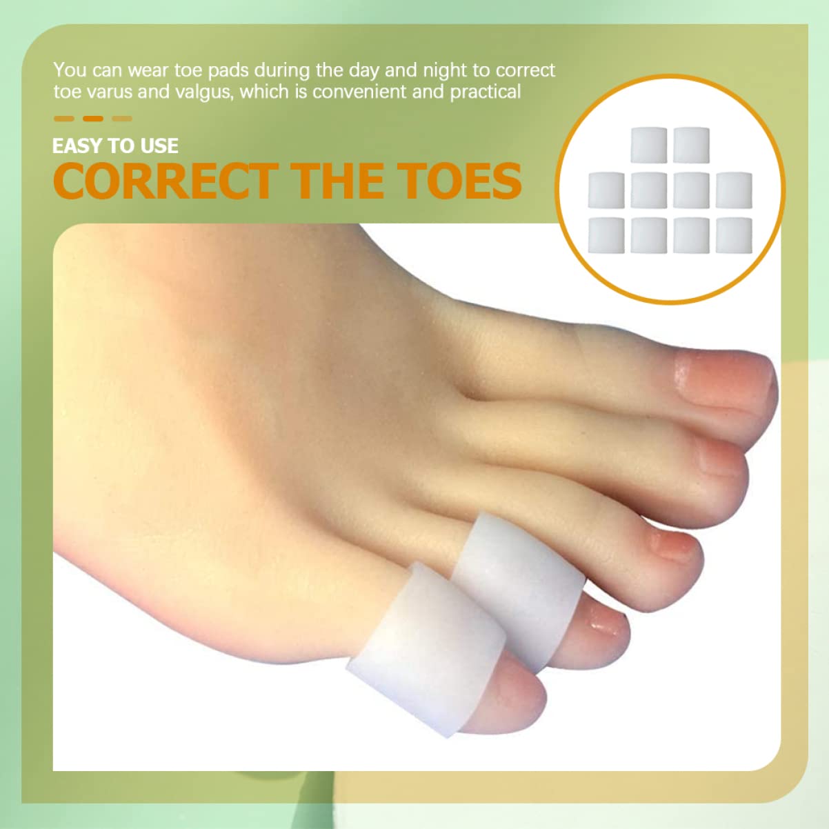 Ipetboom 10Pcs Gel Toe Sleeves Protectors for Painful Big Toe Relief Soft Toe Separators for Bunion Blisters Washable Reusable Comfort for