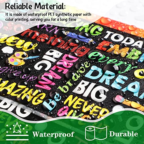 Inspirational Quote Bulletin Board Borders Waterproof Motivational Border Trim Self Adhesive Growth Mindset Bulletin Borders Stickers For Back To School Chalkboard Whiteboard Wall Board Decor (49.2Ft) #TOP5