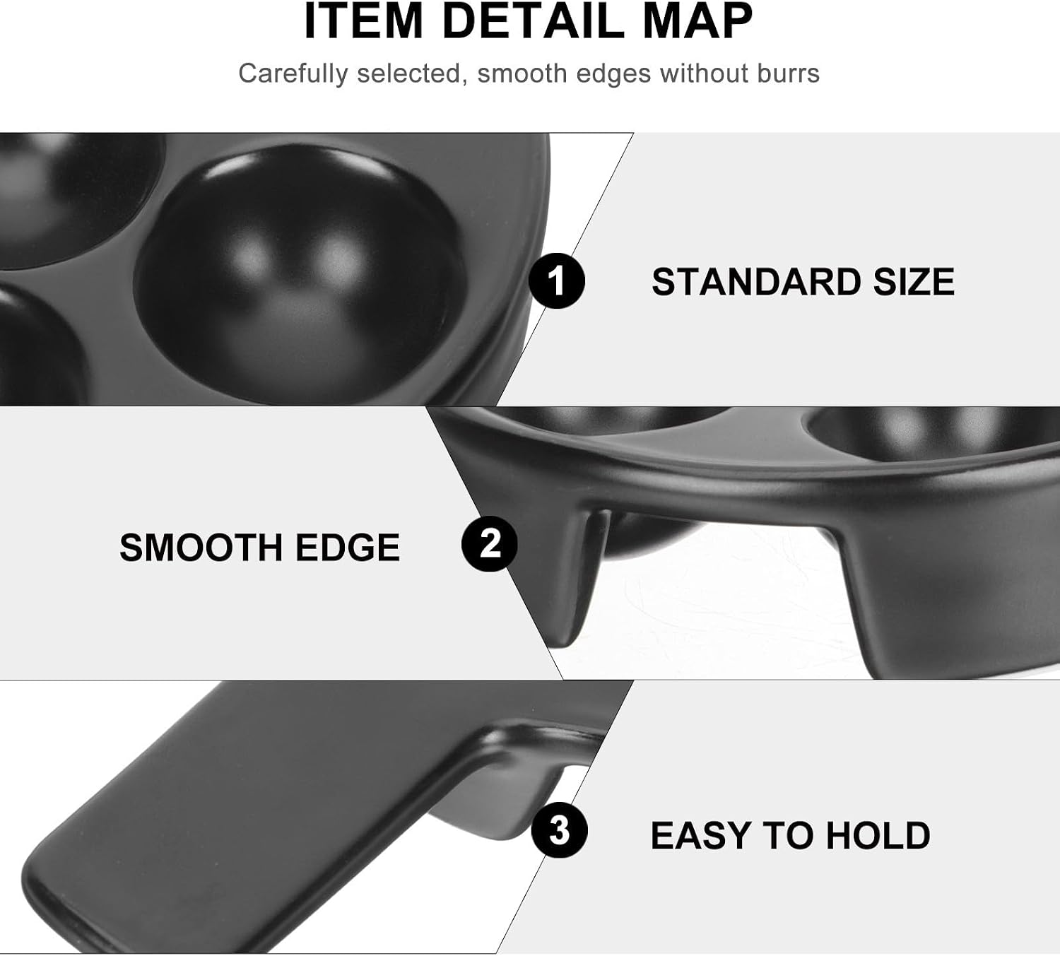 6-hole Ceramic Snail Baking Plate with Flat Bottom