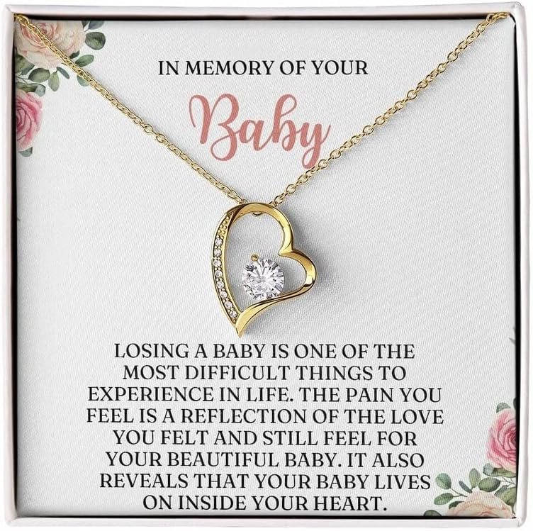 In Memory of Your Baby Necklace Gift for Loss of Loved One Thinking of You Loss of Child(Standard Box)