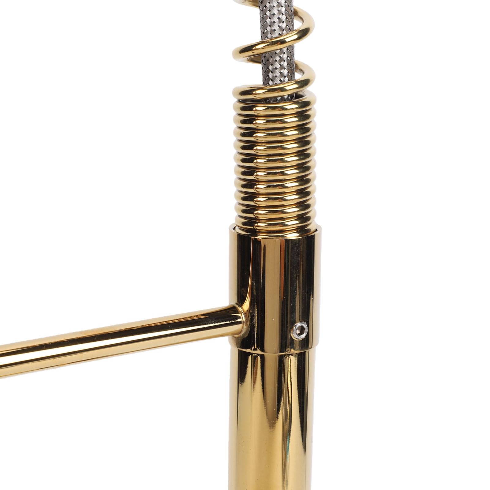 Yctze RV Kitchen Faucet Wyciągany Opryskiwacz Jednootworowy Kran Zlewowy ze Stali Nierdzewnej z 2 Trybami Przepływu Wody i Przedłużanym Wężem do Pralni RV Boat Yacht Motorhome