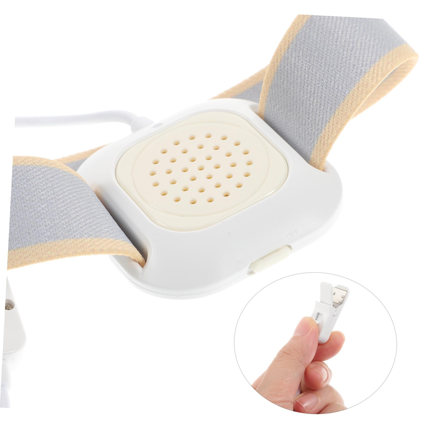 Alarme Énurésie Nocturne avec Capteur Urine pour Garçon Fille et Adultes Bande Flexible Alerte Sonore et Vibration Forte Dispositif de Formation Propreté Blanc Neutre
