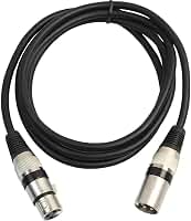 Cabo Xlr Balanceado 1 Metro Dmx Xlrf Xlrm Avello Som Profissional