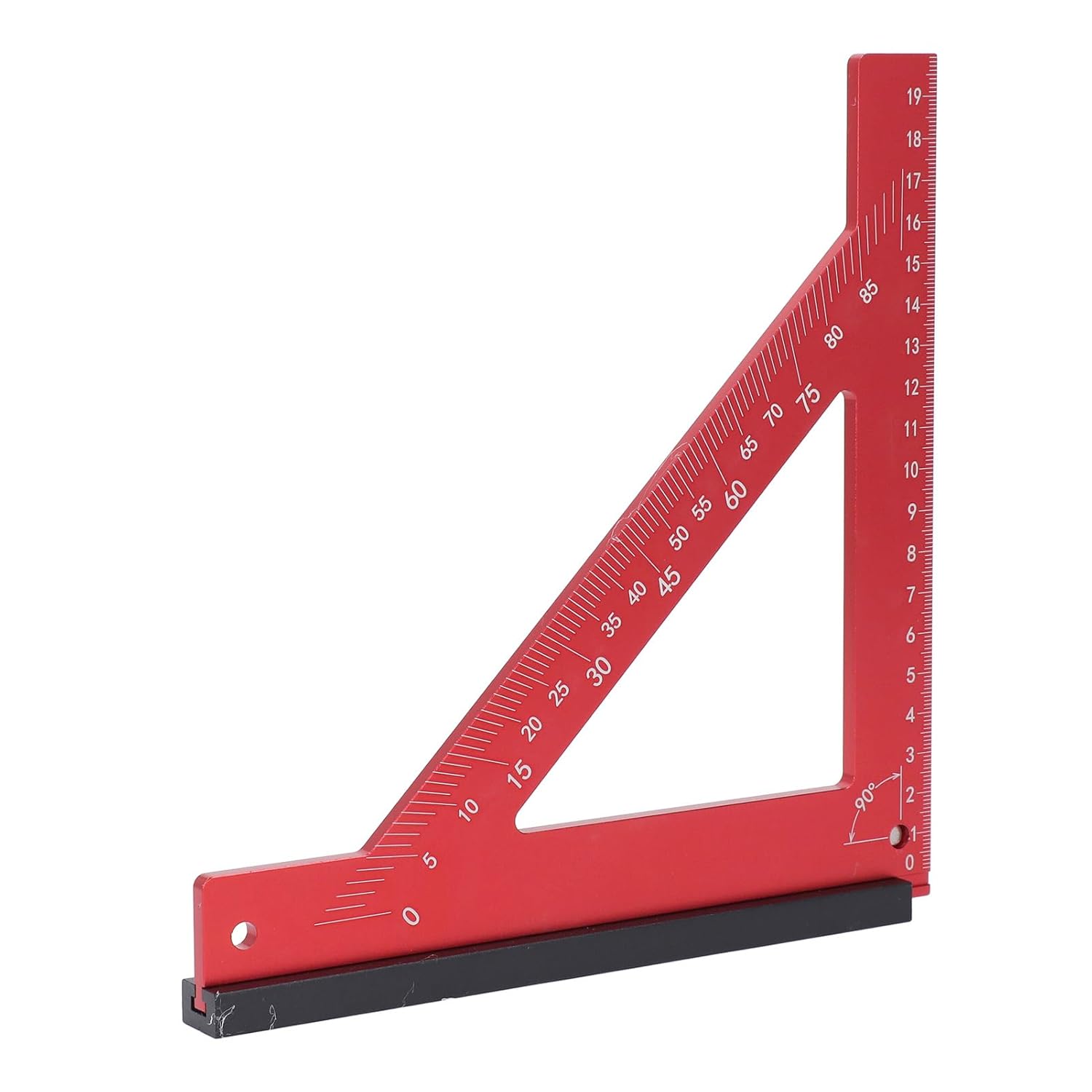 Carpenter Square Aluminum Alloy 90 Degree Multifunctional Rafter Square, Framing Square for Woodworking Projects Construction Site with Clear Scale and Ergonomic Design