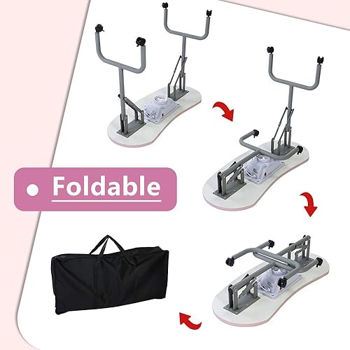Miniatura 7 de Mesa de manicura portátil plegable para uñas con colector de polvo, mesa profesional de tecnología de uñas para técnico, spa, sala de trabajo,
