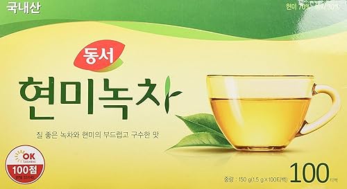 Miniatura 3 de Dongsuh Té verde de arroz integral coreano, mezcla de té tradicional coreano, 100 bolsas de té de 0.05 oz