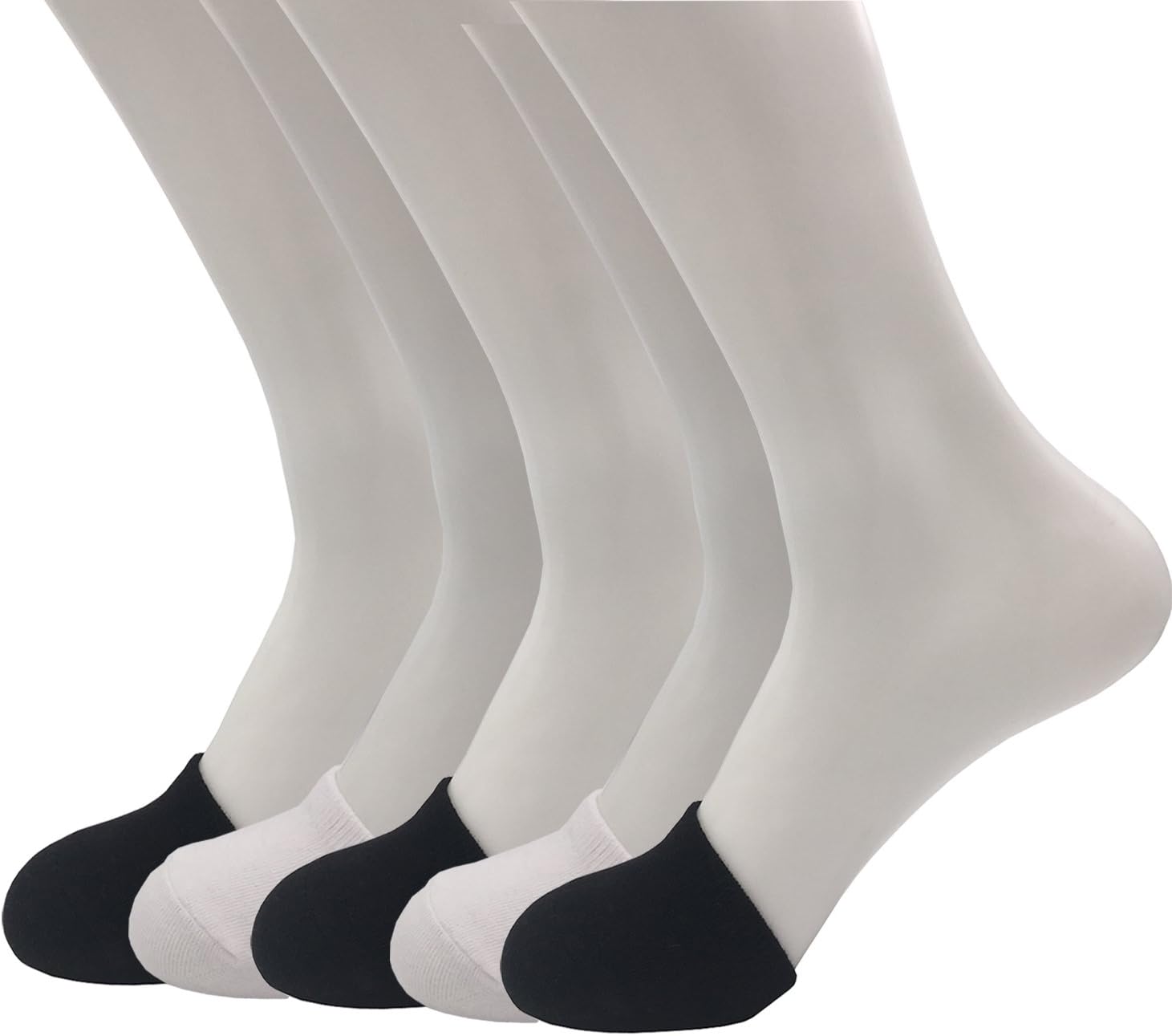 5 Pairs Womens Toe Cover Half Socks No Show Invisible Socks Cotton Toe Topper Liner
