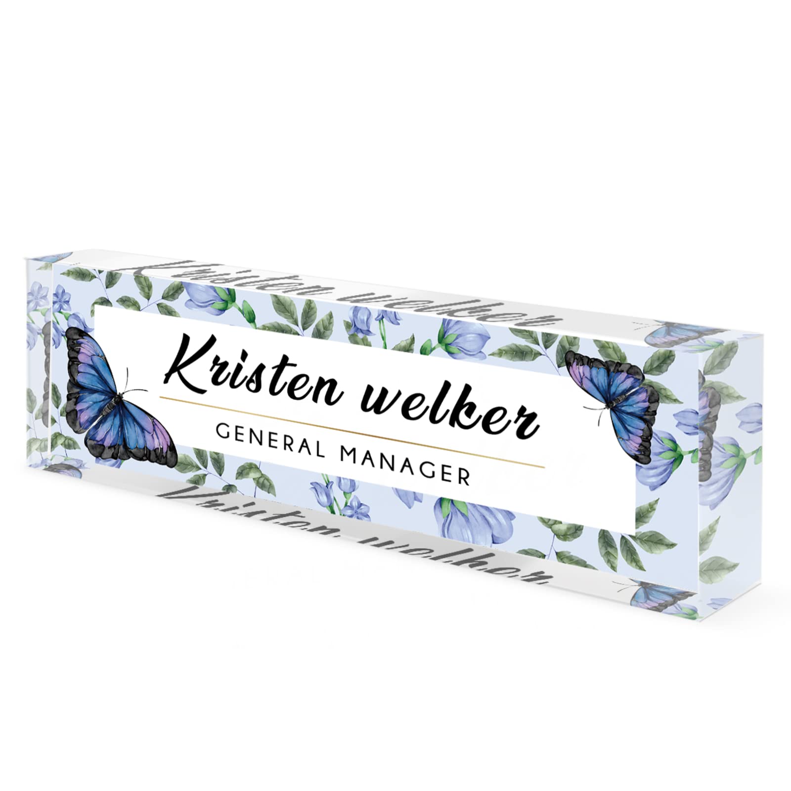 Personalized Office Name Plate for Desk, Custom Employee Appreciation Gifts, Acrylic Desk Name Plate Funny, Desk Decorations Gift, Acrylic Desk