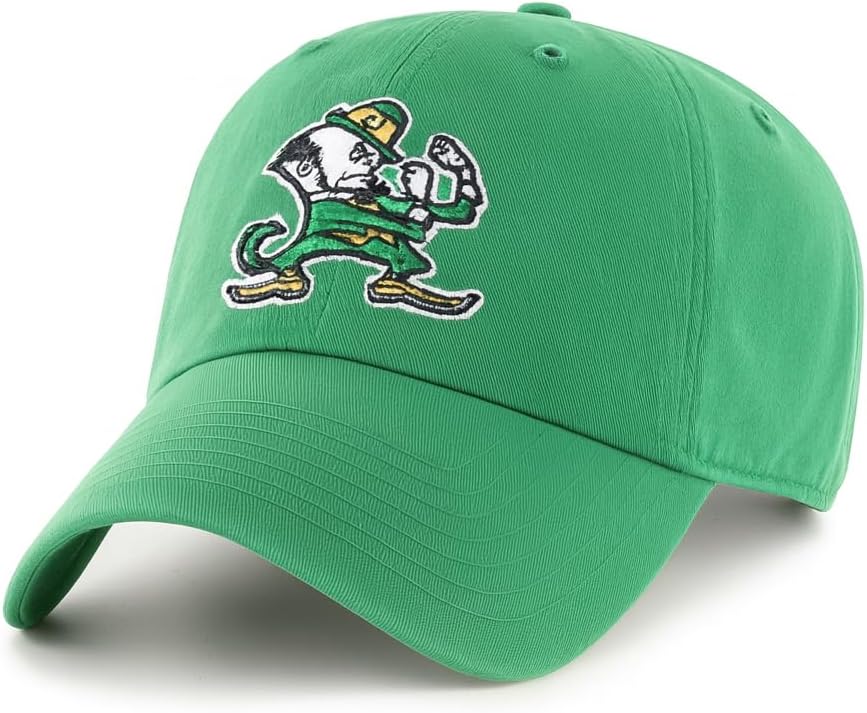 Officially Licensed Notre Dame Classic Edition Green Baseball Hat Adjustable Relaxed Fit Primary University Team Logo Sports Ball Cap