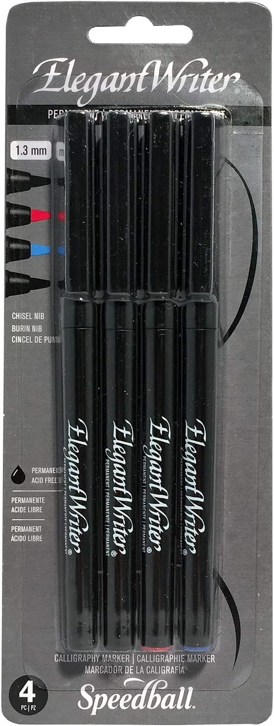 Art Products 002824 Permanent Elegant Writer Marker Set 4/Pkg