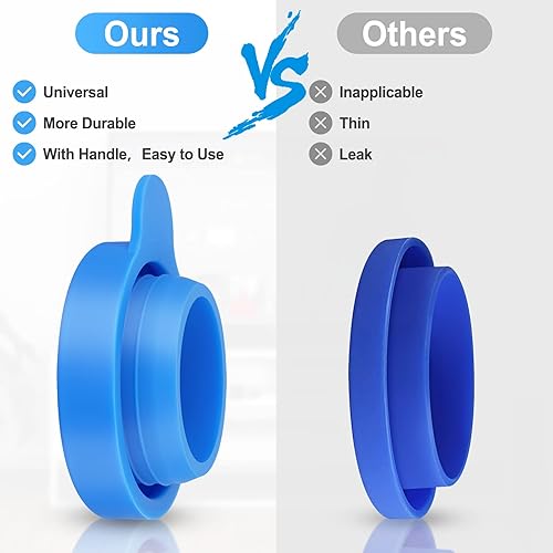 Miniatura 5 de Tapa para jarra de agua de 5 galones, tapas de botella de agua de 5 galones, tapa superior de silicona reutilizable, sin derrames, se adapta a