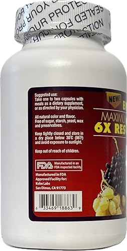 Miniatura 3 de Bio-Jett Resveratrol de máxima fuerza 6X 250 cápsulas