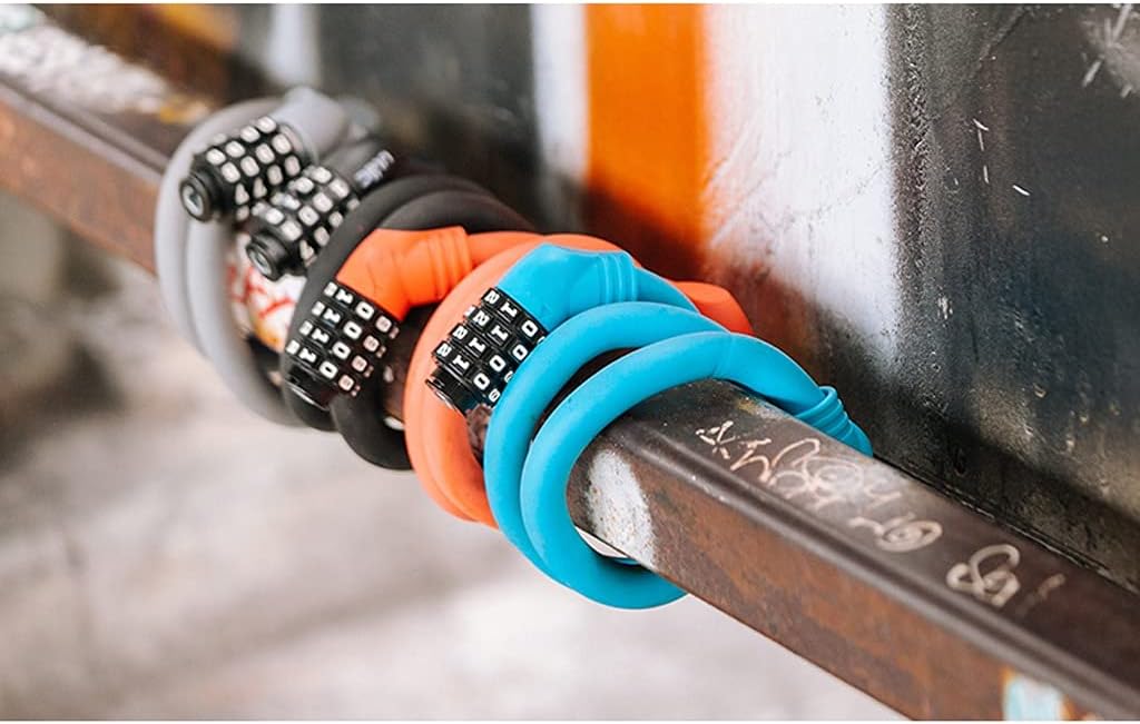 Bicycle Lock Cycling Portable Bike Lock Road Bicycle Small Cable Lock Equipment Bike Accessories (Color : Black, Size : 60cm) (Blue 60cm)