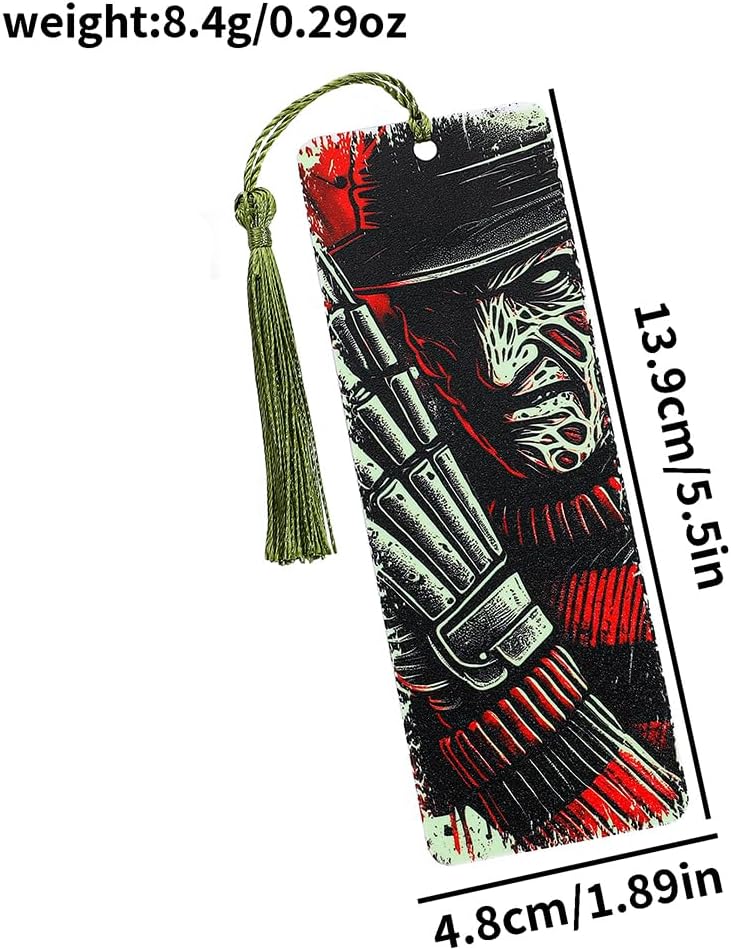 4 Styles Clown Halloween Character Acrylic Reading Bookmarks Set image 2