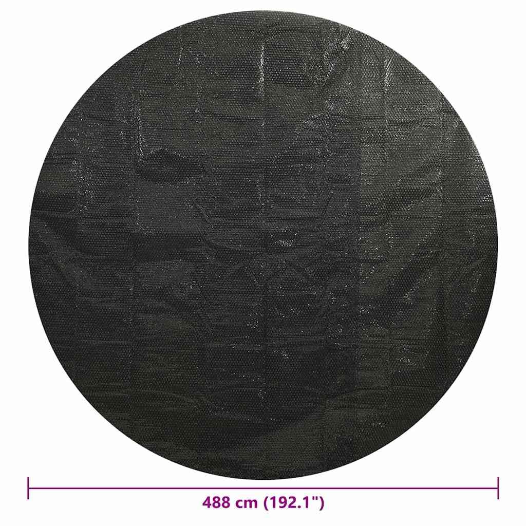 Copertura per piscina nera 488 cm PE