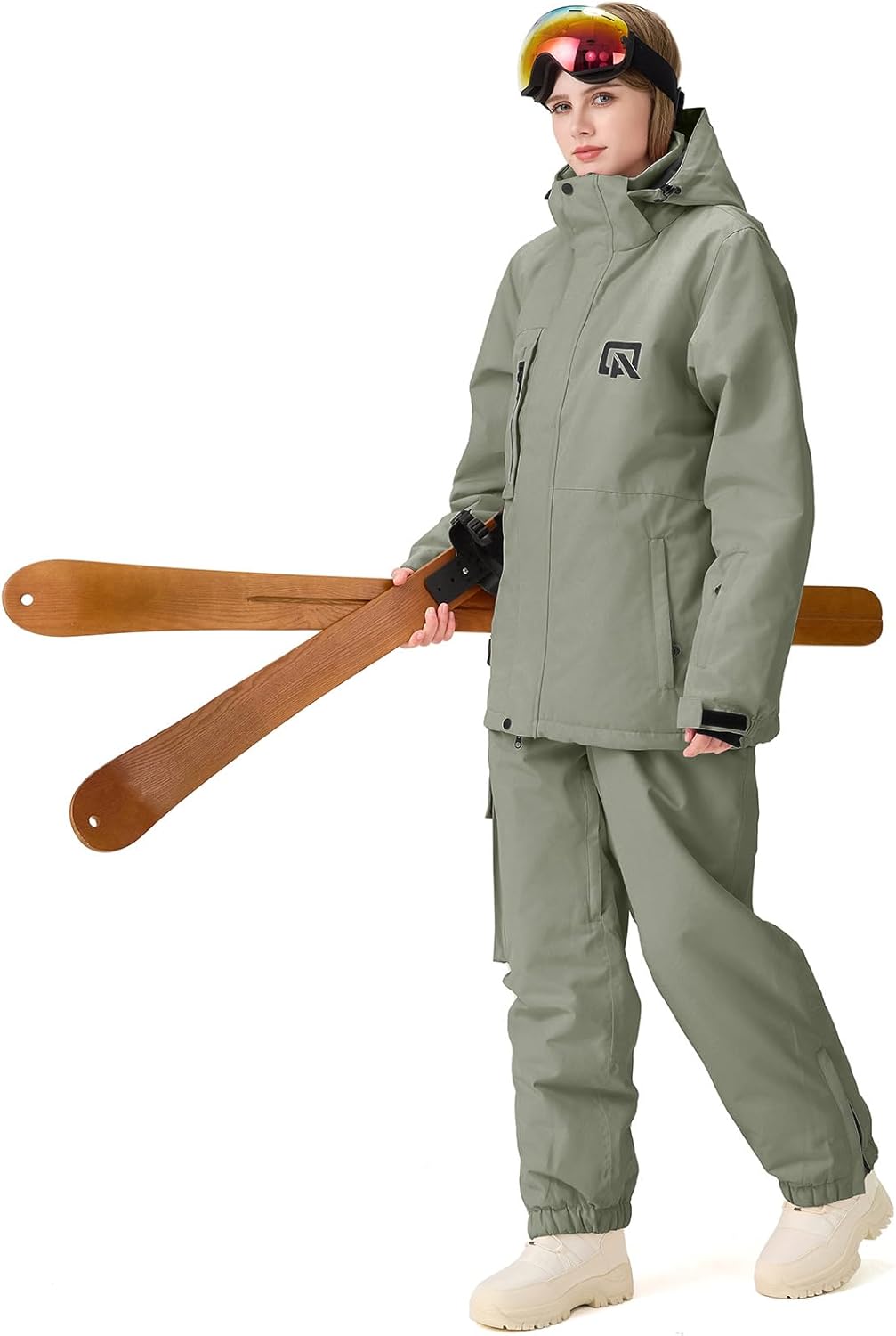 GS SNOWING Women's Ski Jackets and Pants Set Windproof Waterproof Snowboard Jacket Bibs Two Piece Ski Suits - Image 6